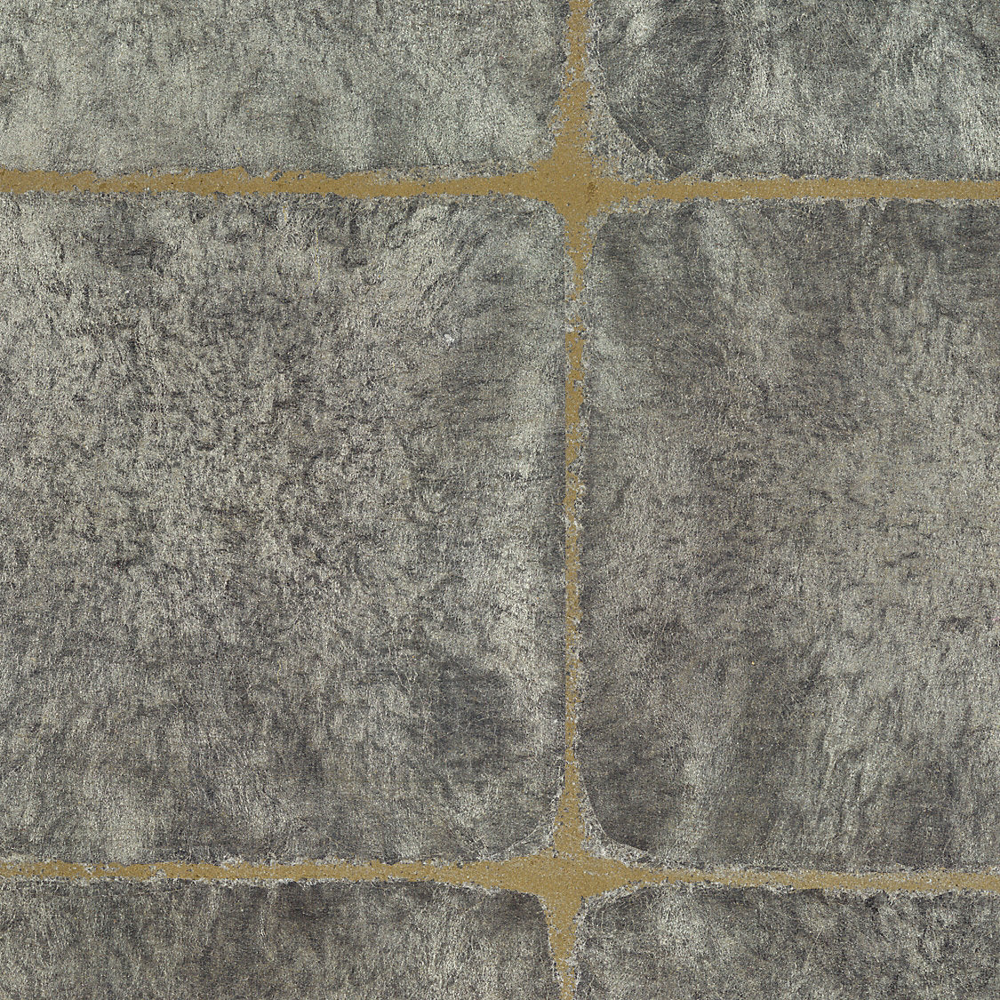 Scalamandre Silver Leaf Squares Silver on Gold Wallcovering