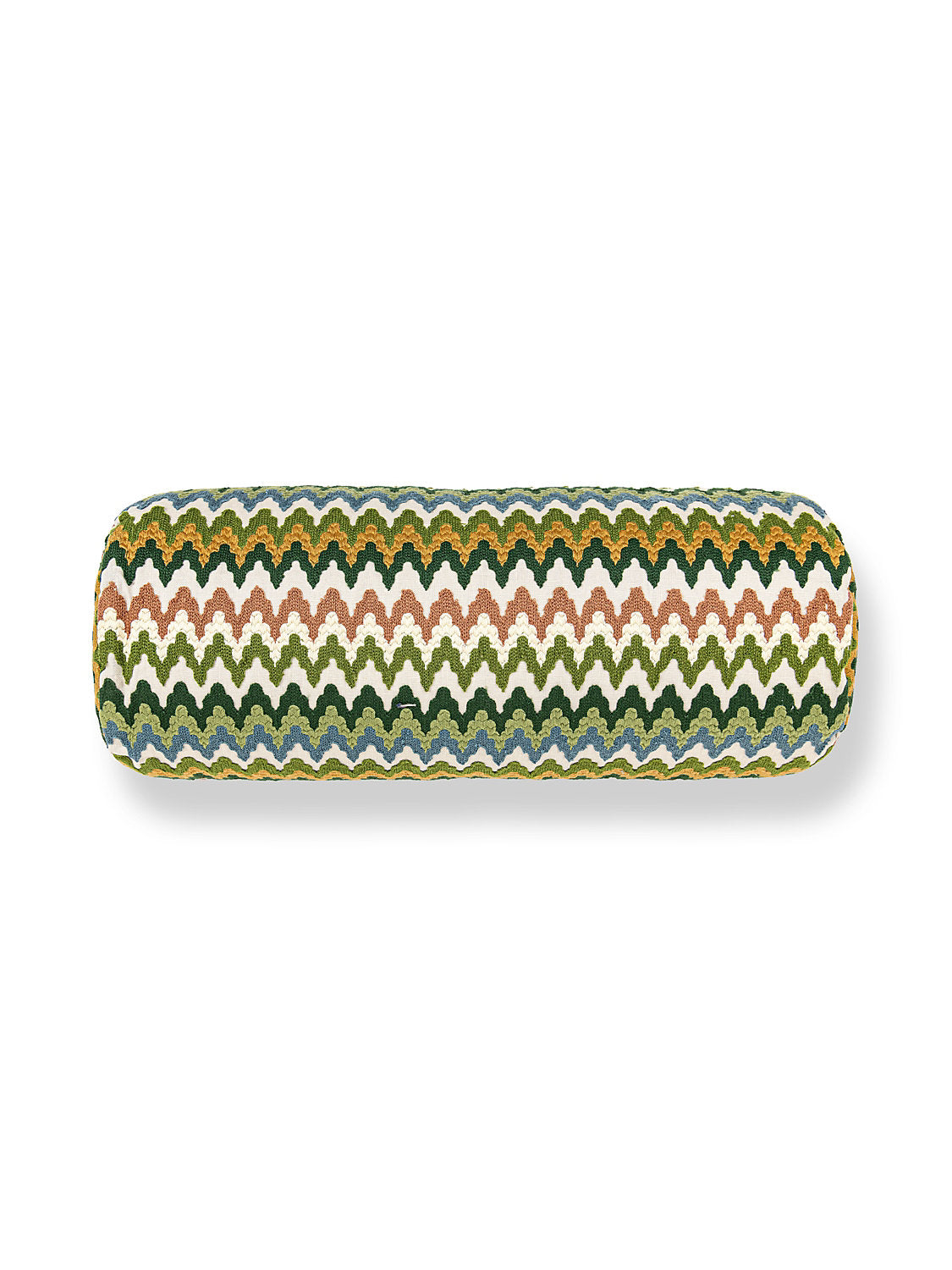 Scalamandre Rainbow Mountain Crewel 21 X 7 - Forest Clay Decorative Pillow