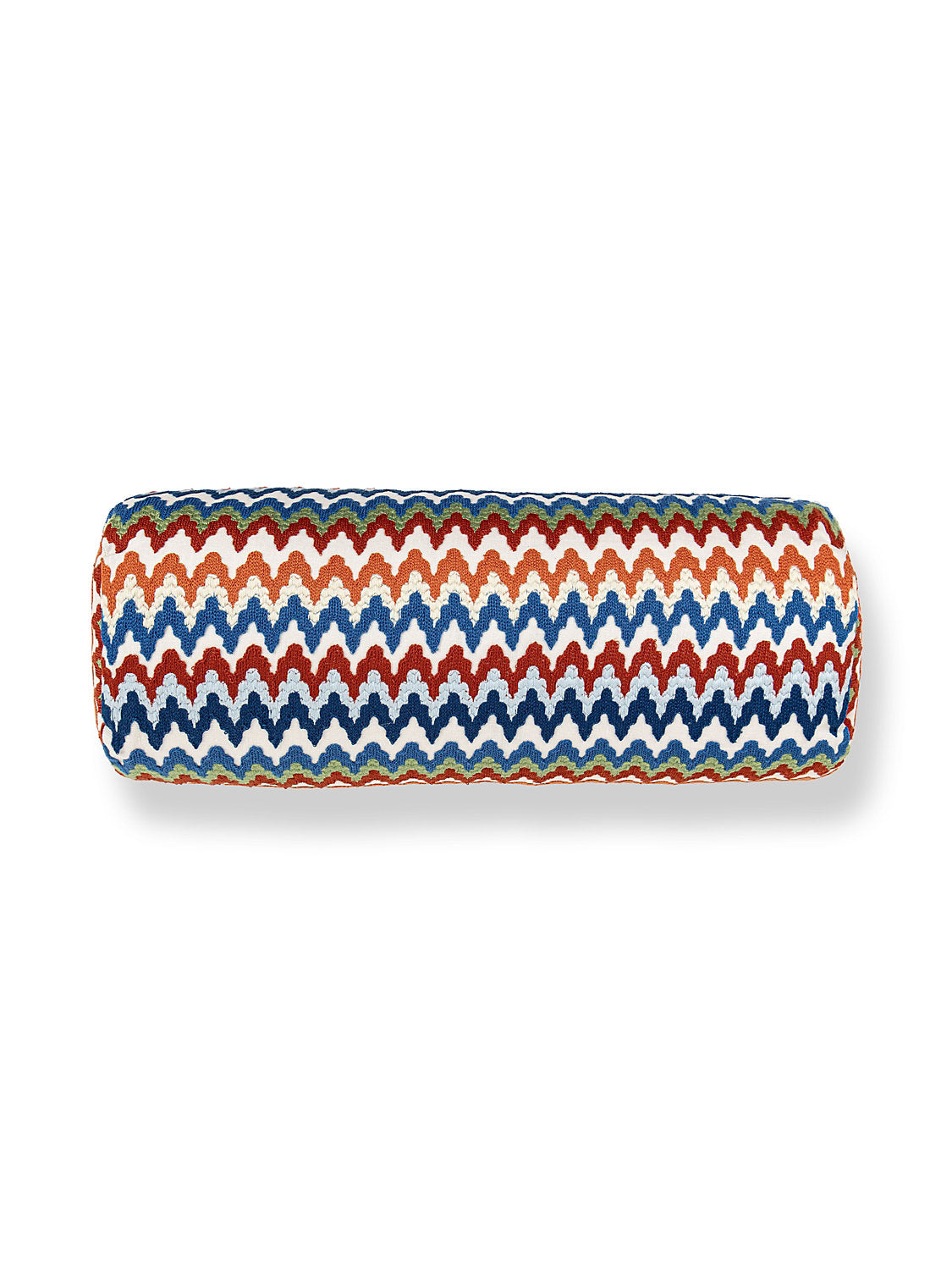 Scalamandre Rainbow Mountain Crewel 21 X 7 - Cobalt Rouge Decorative Pillow