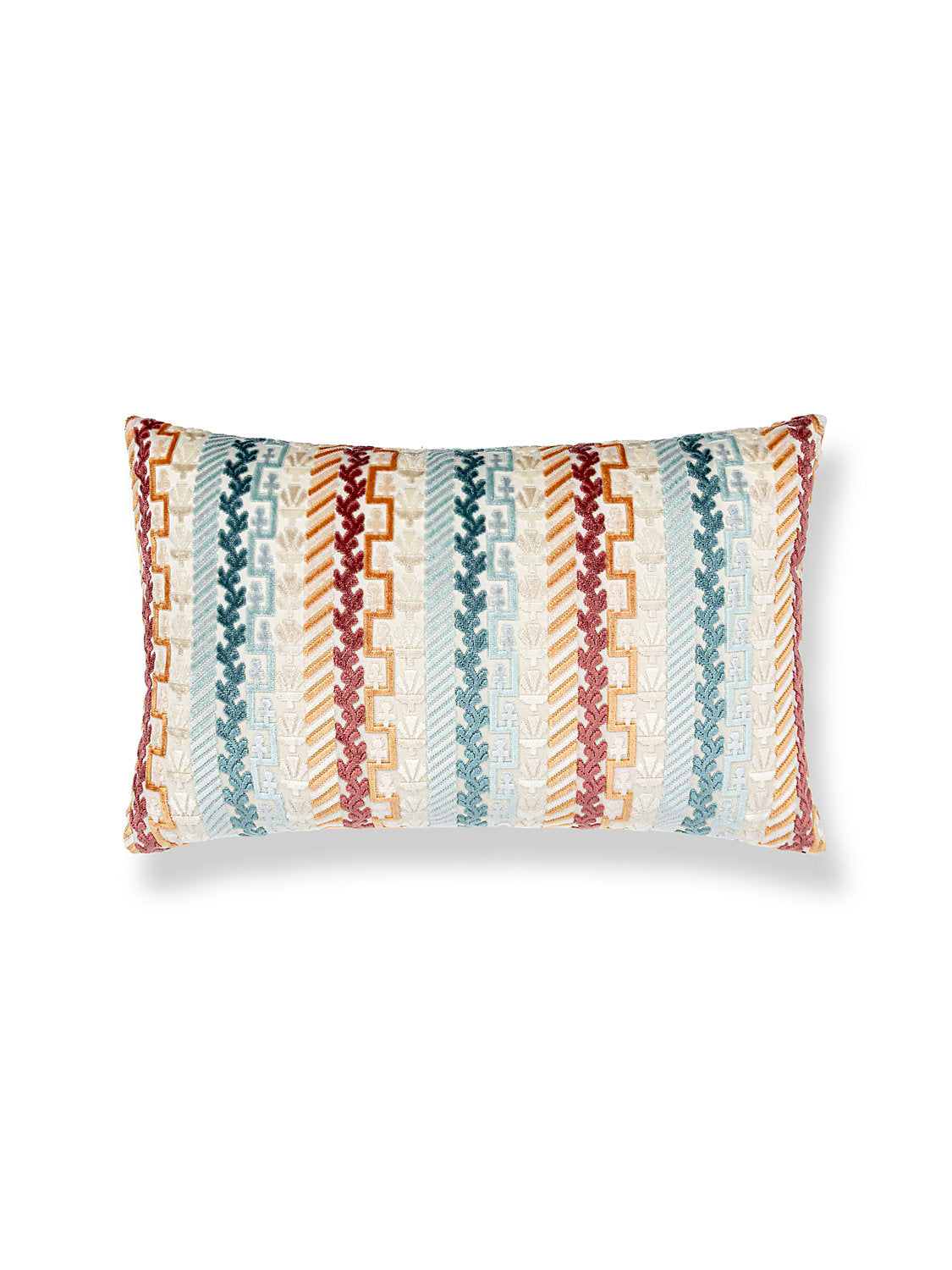 Scalamandre Villelaure 14 X 22 - Orange Teal Decorative Pillow