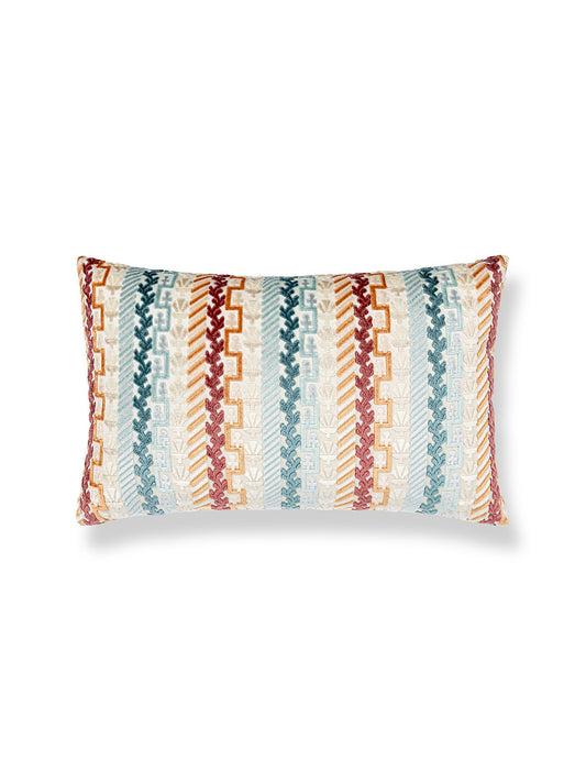 Scalamandre Villelaure 14 X 22 - Orange Teal Decorative Pillow