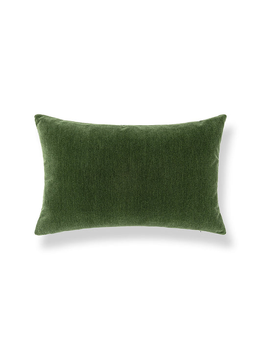 Scalamandre Tudor Velvet 14 X 22 - Bottle Green Decorative Pillow