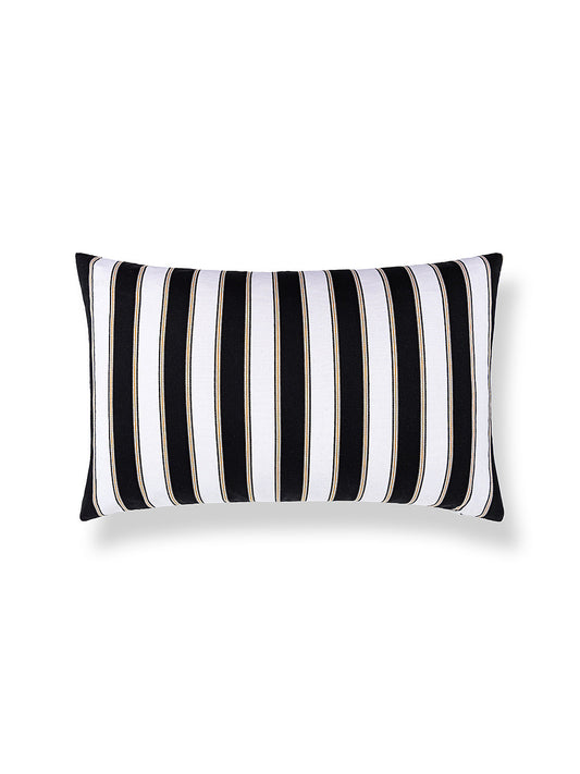 Scalamandre Piano Stripe 14 X 22 - Ebony Decorative Pillow