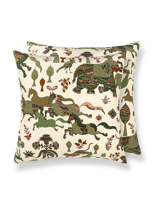 Scalamandre Legends 22 X 22 - Olive Adobe Decorative Pillow