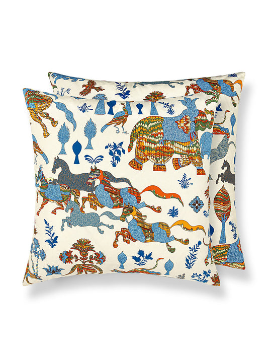 Scalamandre Legends 22 X 22 - Tropical Blue Decorative Pillow