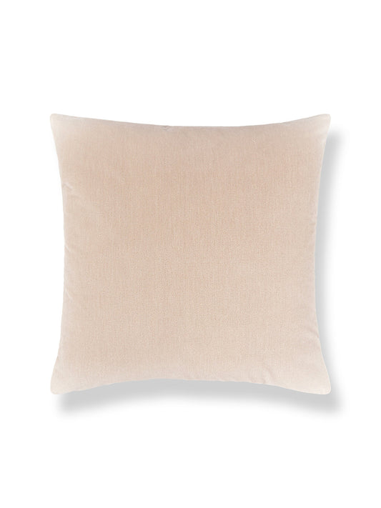 Scalamandre Tudor Velvet 22 X 22 - Putty Decorative Pillow