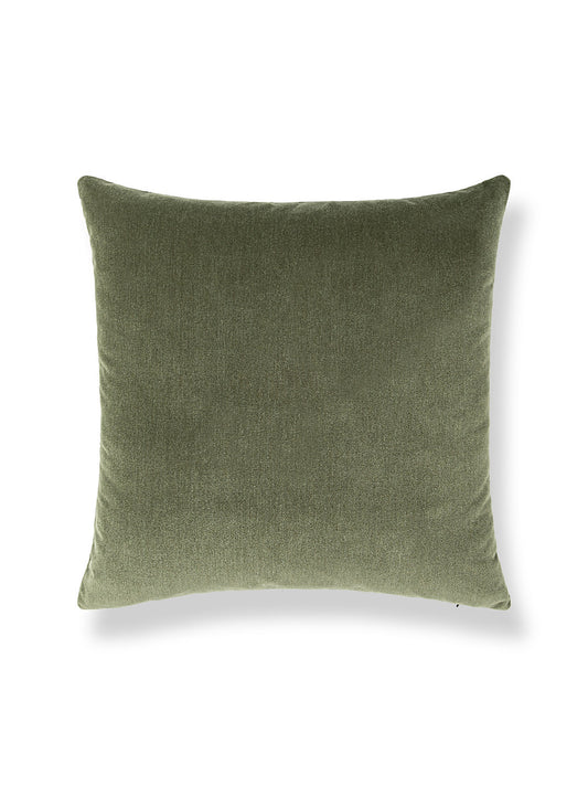 Scalamandre Tudor Velvet 22 X 22 - Spruce Decorative Pillow