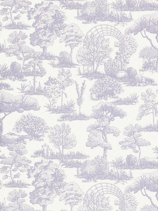 Scalamandre Garden Toile Lavender Wallcovering