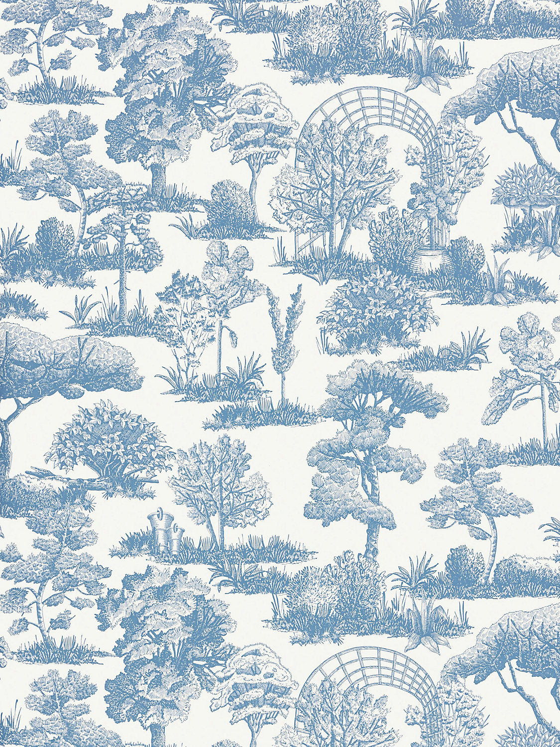 Scalamandre Garden Toile Sky Wallcovering