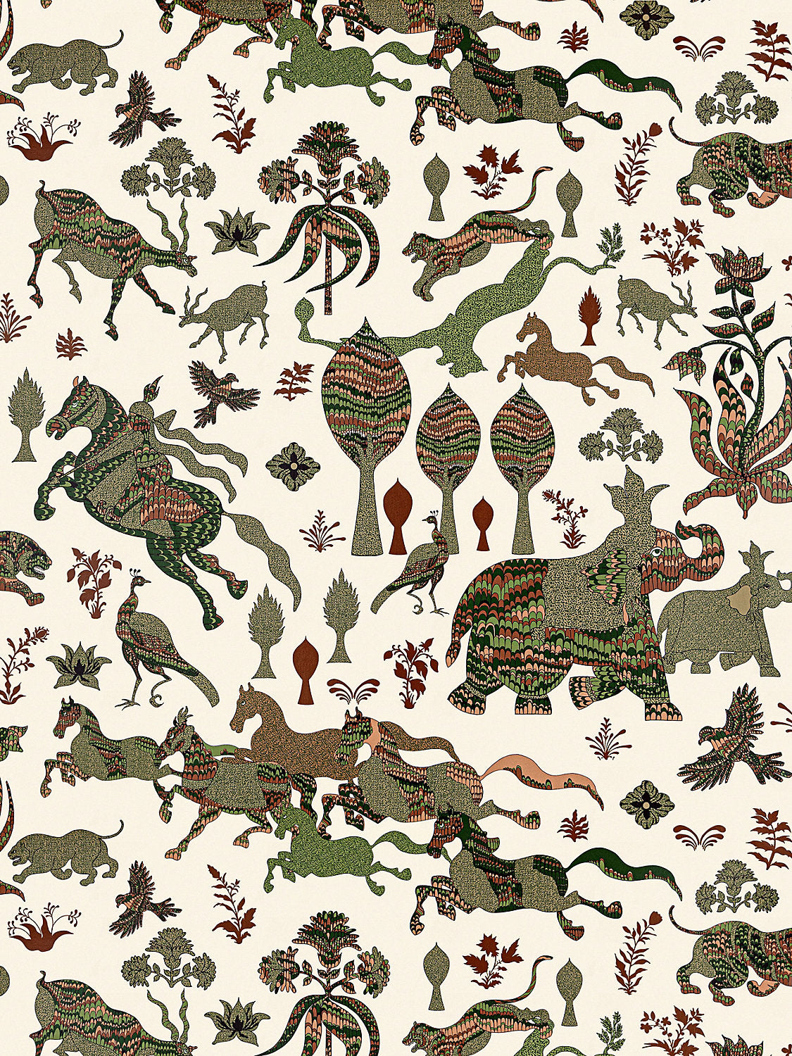 Old World Weavers Legends Olive Adobe Wallcovering