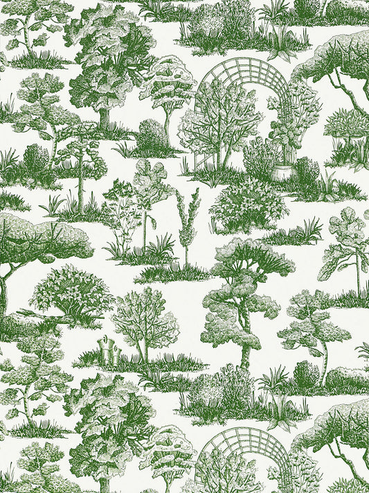 Scalamandre Garden Toile Forest Wallcovering