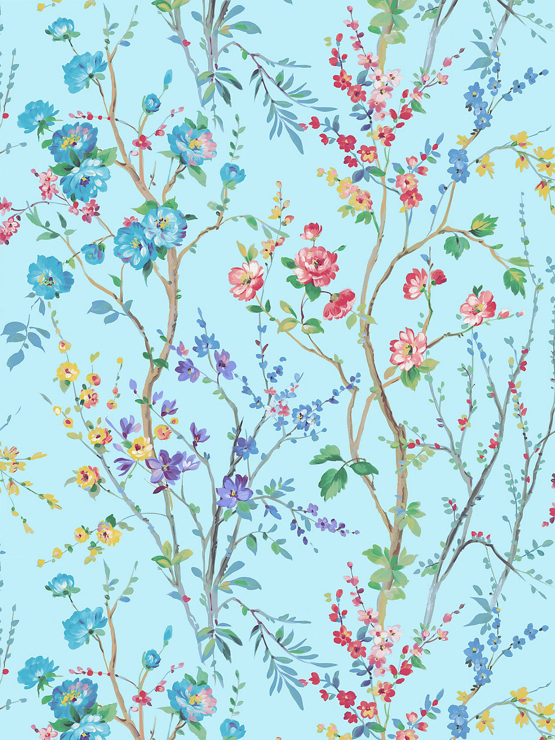 Old World Weavers Potpourri Turquoise Wallcovering
