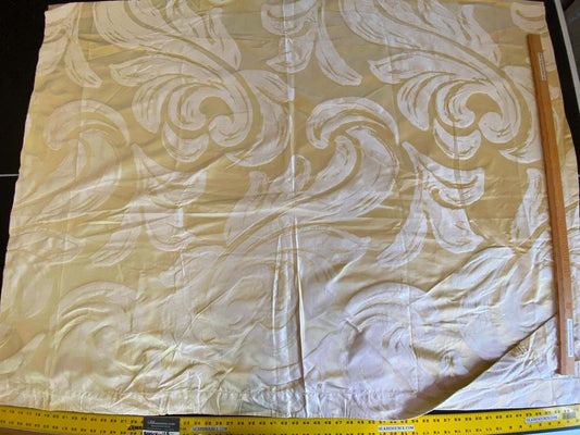 35 Berkbox65 Scalamandre Fonthill Duquette in Meringue Light Banana Yellow 2.4yards x 58"Wide