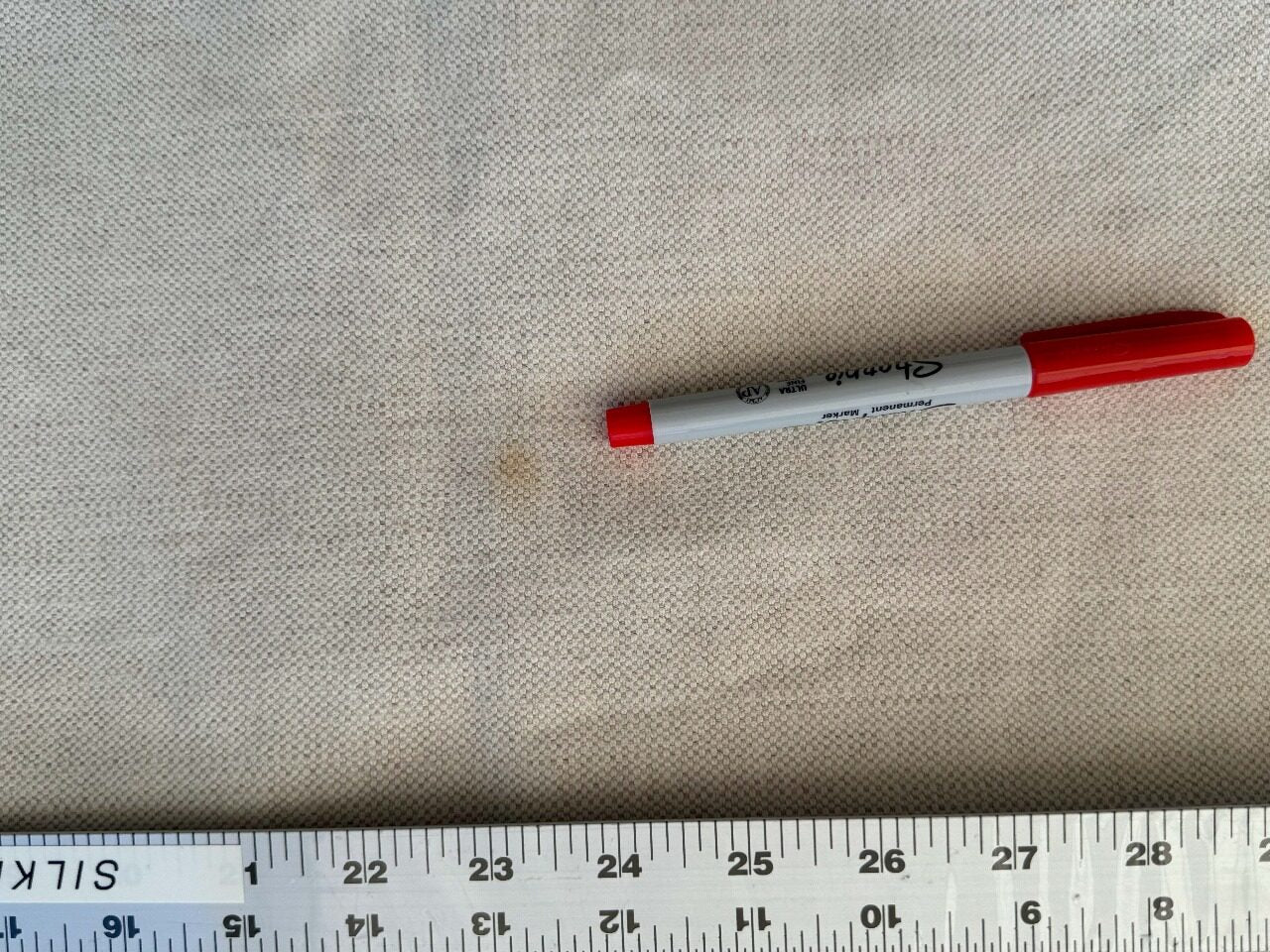 1 EV38 Scalamandre Caliedo Cream White Cotton Linen Solid 2.4yd Stain