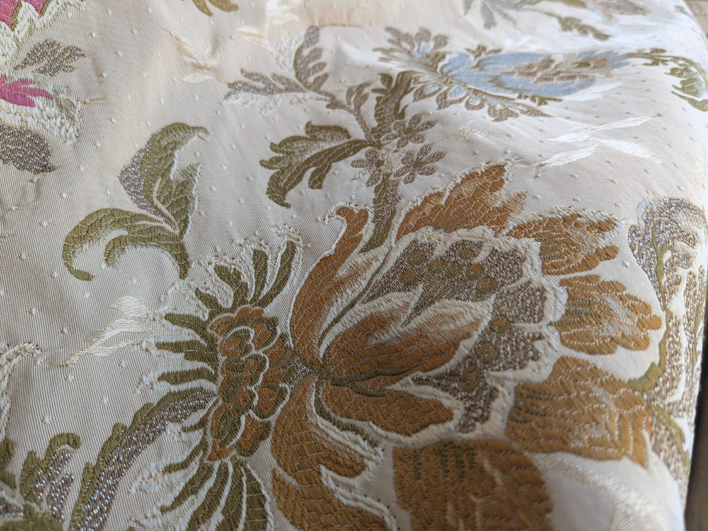 By Yd Scalamandre Old World Weavers Allegra Lampas II Candlelight Silk Oww Heavy MSRP USD 796/Y!