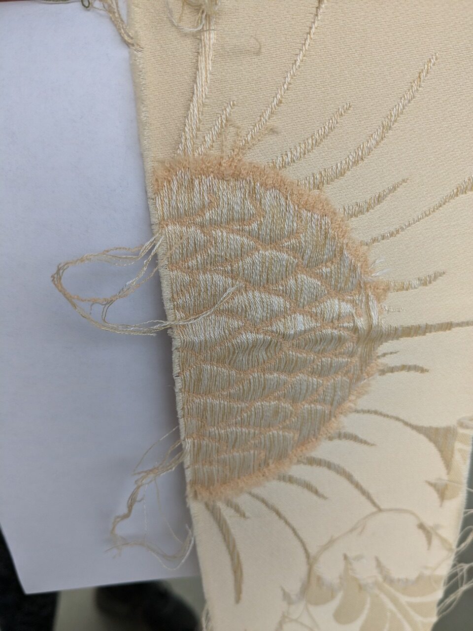 Scalamandre Bouquet Damask Classic Grand Cream Ivory Damask MSRP USD 512