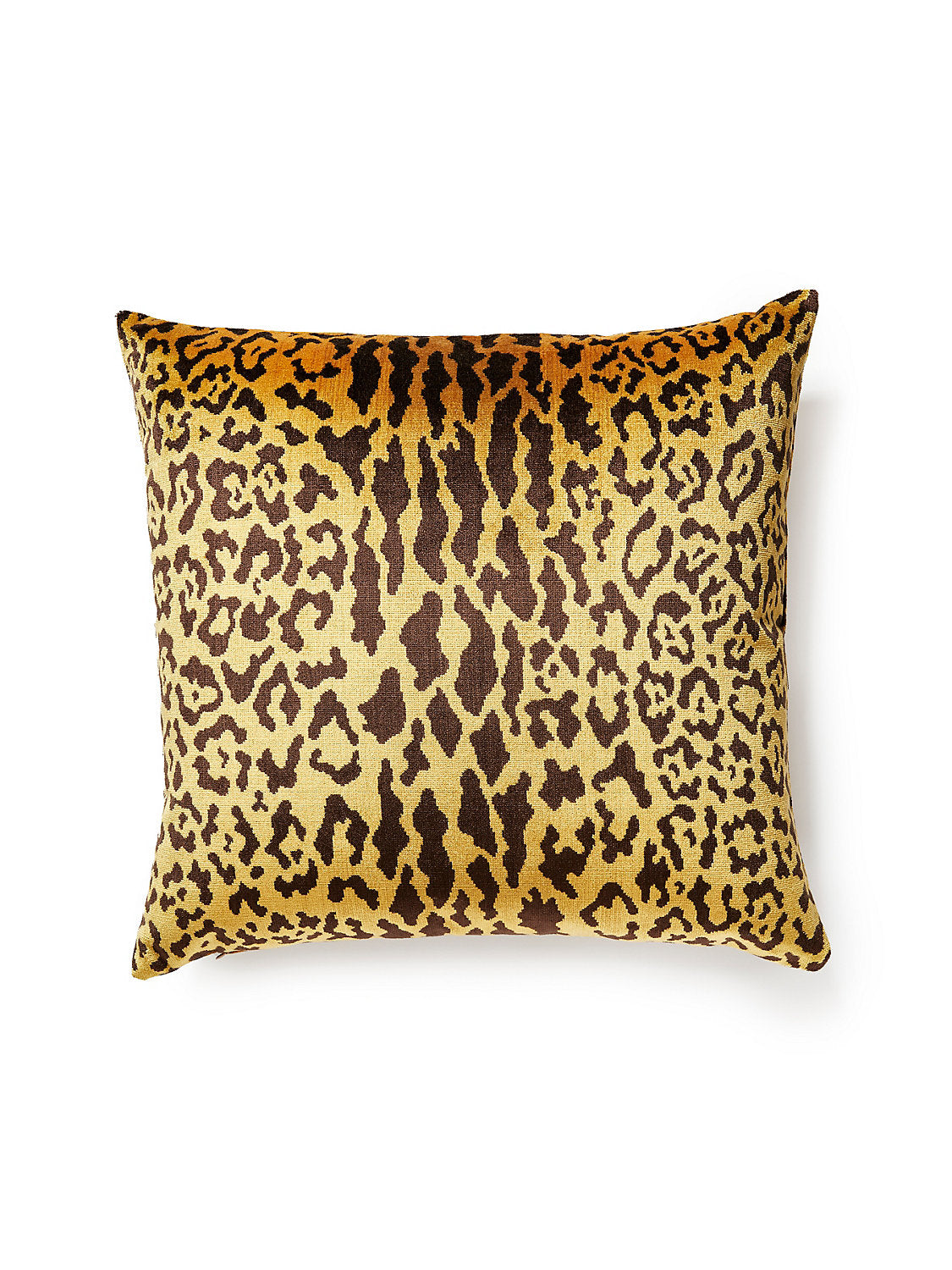 Scalamandre Leopard Velvet 22 X 22 - Gold / Brown Decorative Pillow