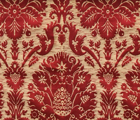 Scalamandre Tassinari and Chatel Cammino Rubis Silk Damask Red MSRP USD1688/y