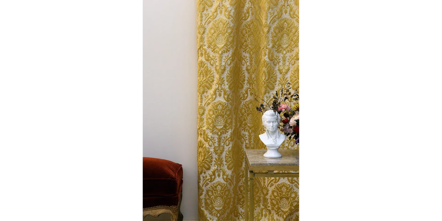Scalamandre Tassinari and Chatel Cammino Rubis Silk Damask Red MSRP USD1688/y
