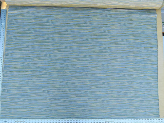 Scalamandre End Paper Caribbean 100% Silk Glamorous Marbled Paper Wave Light Blue Aqua Green Gold MSRP USD 378