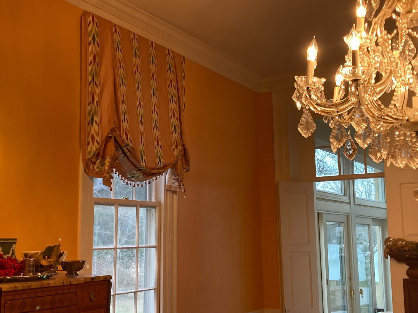 Scalamandre Sarama Stripe Apricot Plum Orange Pink Lavender Silk Ikat Woven Strie Taffeta MSRP USD 176/Yard