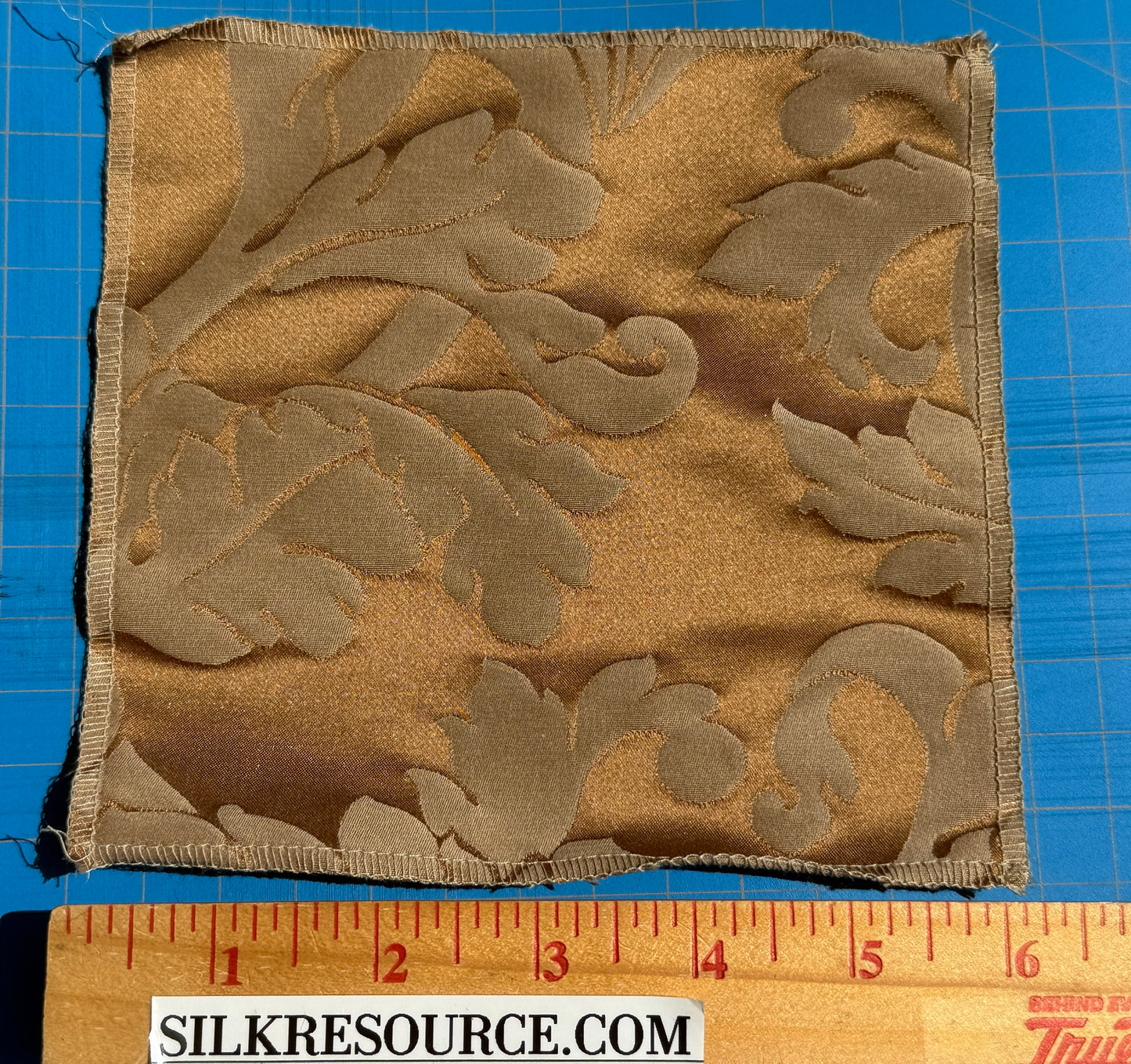 Highest Republica Silk Cotton Damask Renaissance Acanthus Artichoke Classy Pumpkin Spice Orange MSRP USD 500+/yard - By The Yard