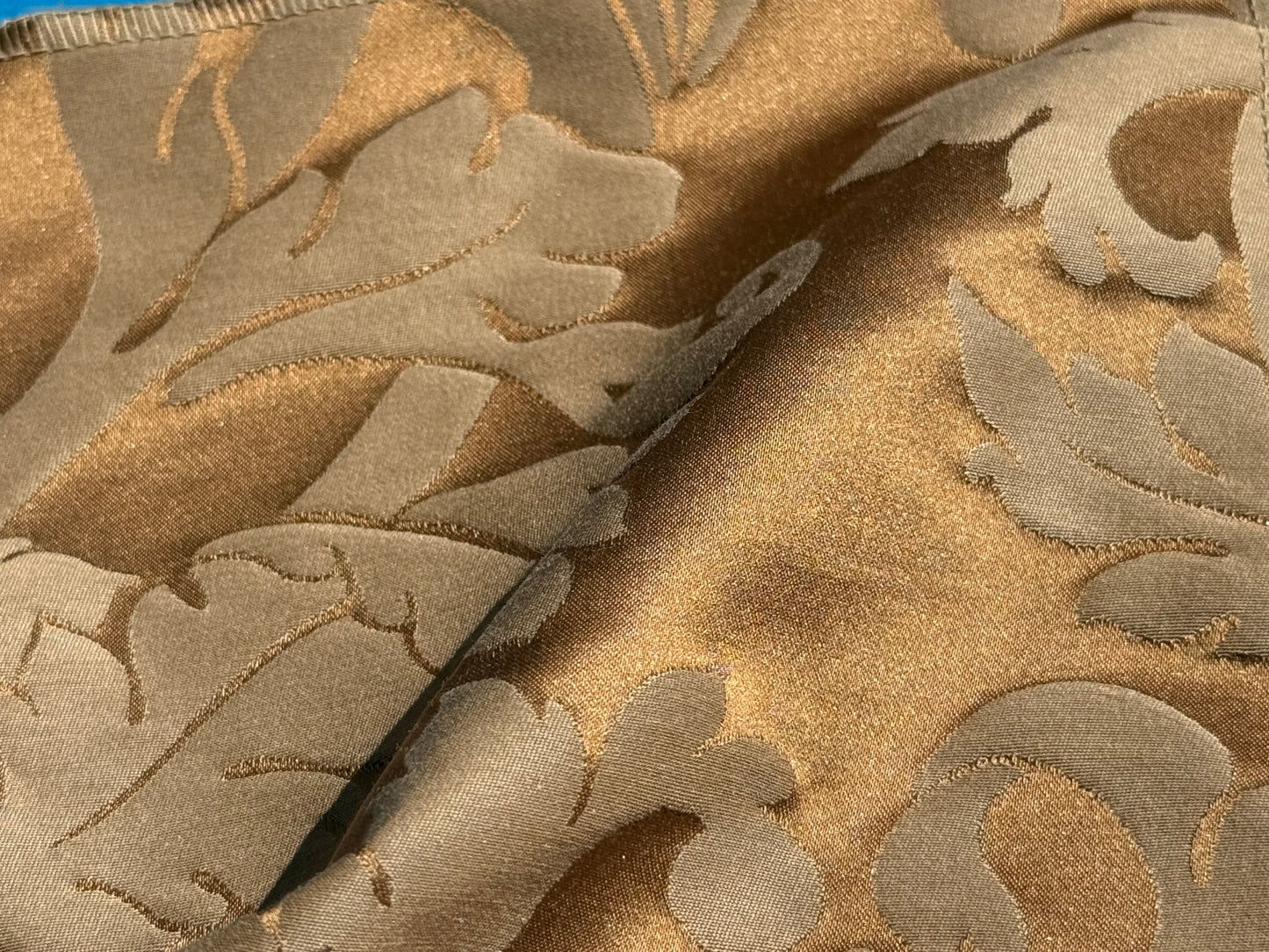 By yard Republica Silk Cotton Damask Renaissance Classy Pumpkin Spice Orange MSRP USD 500+/yard