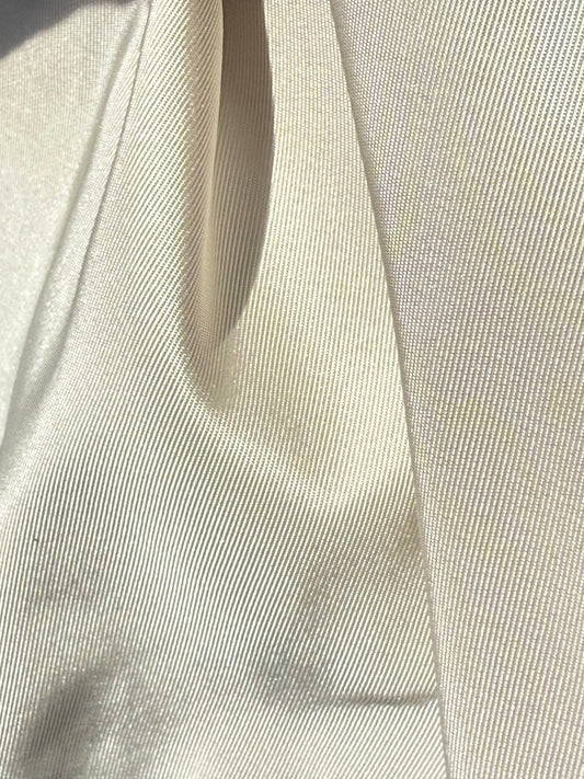 Corringham High End 100% Silk Faille White Ivory Thick Crisp MSRP USD 400+/yard