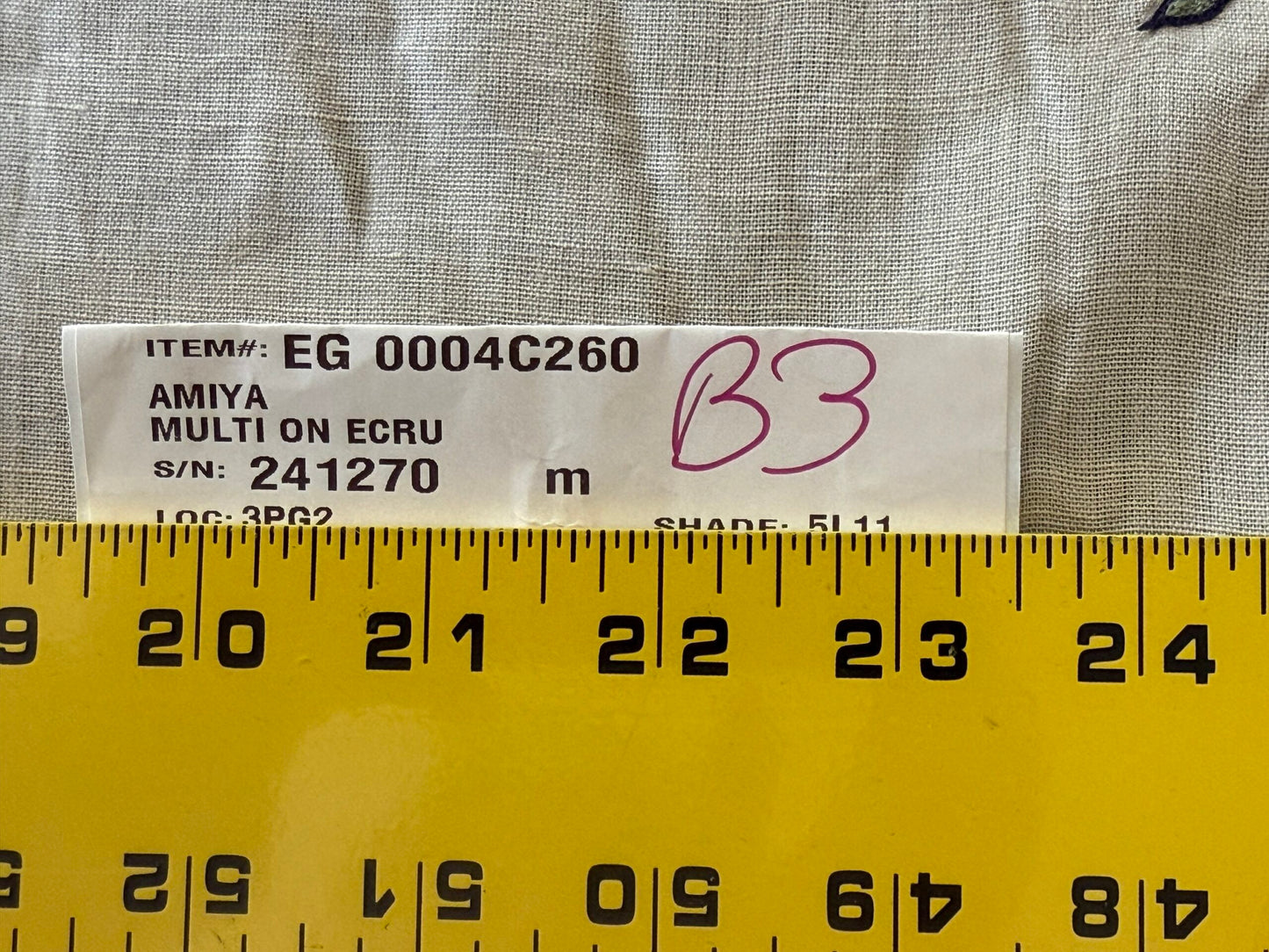 Scalamandre Old World Weavers Amiya Hand Embroidery Crewel Sprig MSRP USD 368/Y