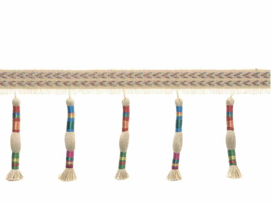 Clarence House Zanzi Trim Color Multi SKU 2578703 Cotton Linen Tassel Special Order