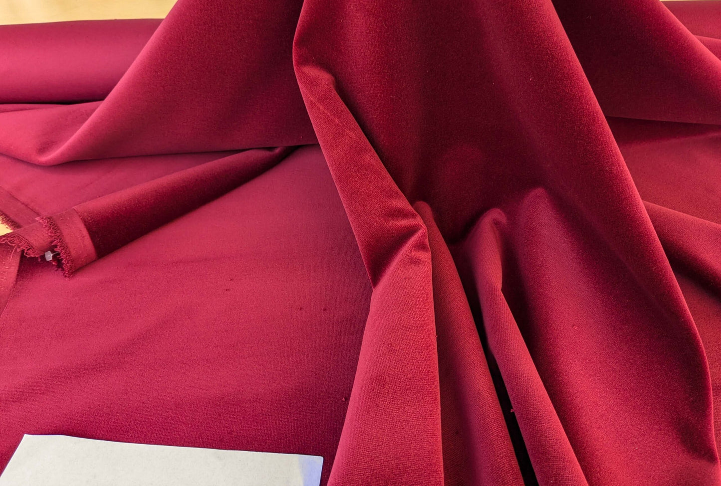 by yard Scalamandre Indus Ruby Red Plain Solid Cotton MSRP USD 240/y