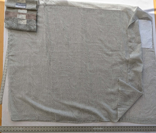 10 EV43 Sheers 2.4y x 559"w Scalamandre Rollingstone WLB Cloud Gray Wave Strie Texture