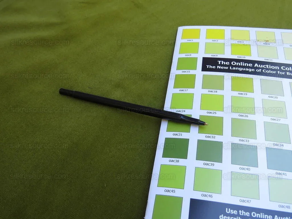 Bty Scalamandre Indus Velvet Olive Green Supple Italy MSRP USD 174/Y