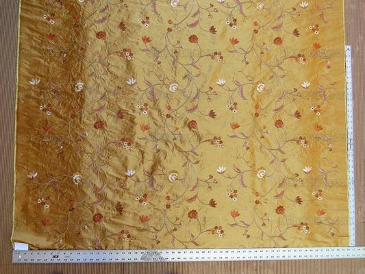 12.5yd Scalamandre Binita Honey Gold Silk Embroidery MSRP USD 188/Y