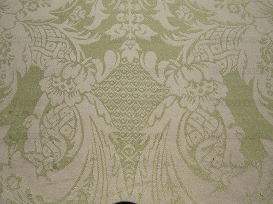 HIEND 25.5Y CELERY GREEN LT. PISTACHIO BEIGE DAMASK COTTON#1576
