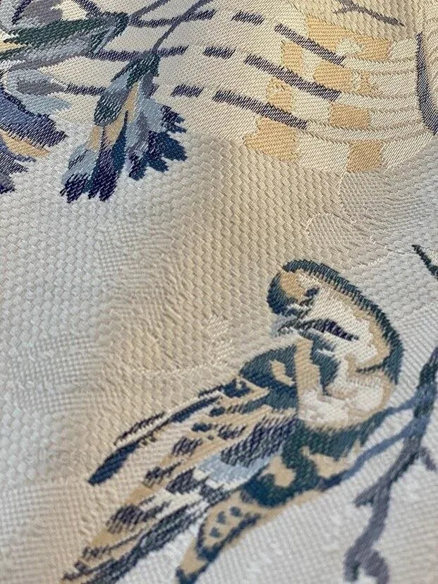 Bty Brunschwig & Fils Little Wren Silk Lampas Porcelain MSRP USD 896Y