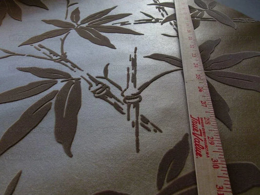 LEE JOFA BAKER BAMBOO FLOCK BRONZE/PEWTER WALLPAPER 10.9Y RP$220