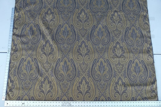 By Yard Lee Jofa Sarsen Paisley Sapphire Blue Gold Silk/cotton Damask Renaissance MSRP USD 176/y