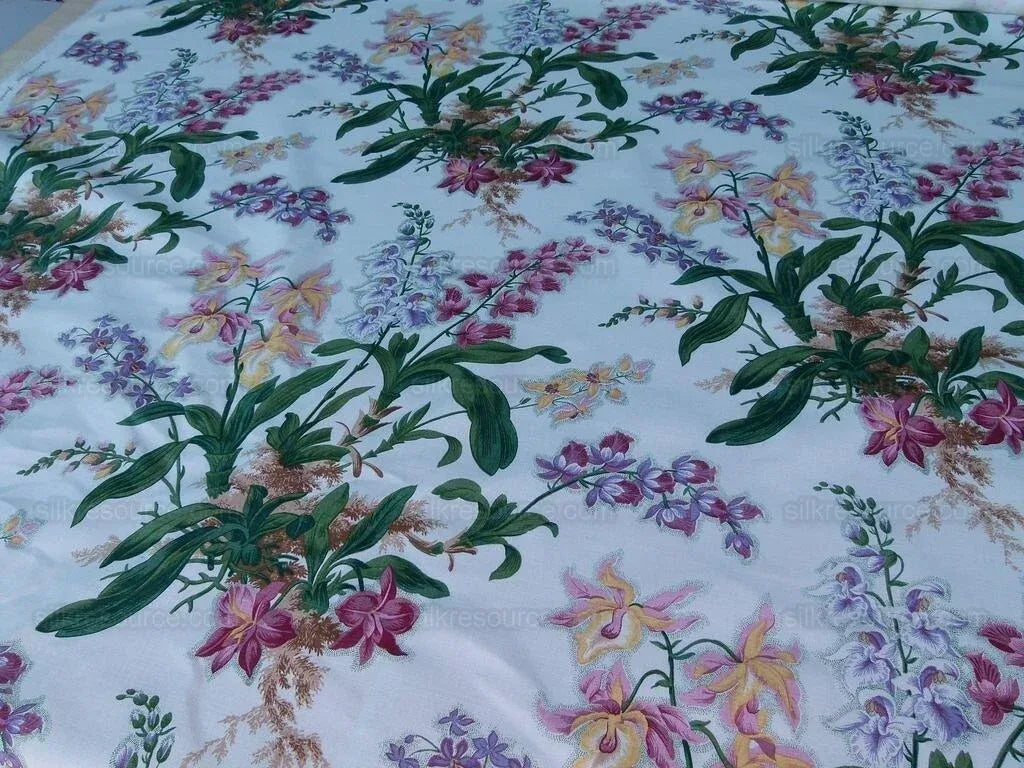 By yard Scalamandre Marlyn Park Fh Multi/white Linen MSRP USD 188/y