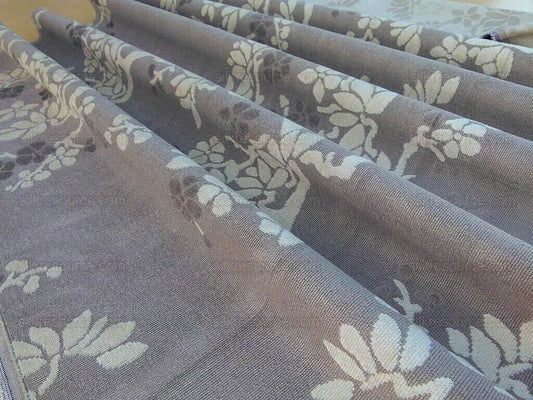 Scalamandre Yoshino Sandstone Taupe Grey Asian Penzai Magnolia Tree Cut Velvet MSRP USD 240/Y