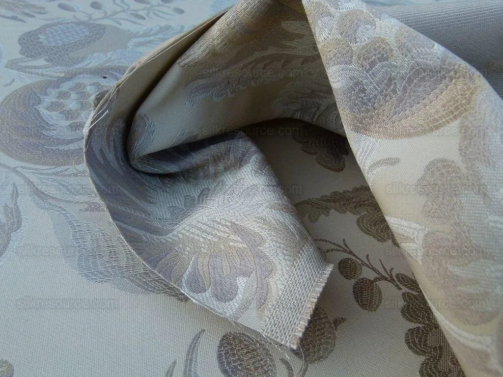 Scalamandre Padua Beige/taupe Pomegranate Rose Botanical Woven Tapestry MSRP USD 364/y