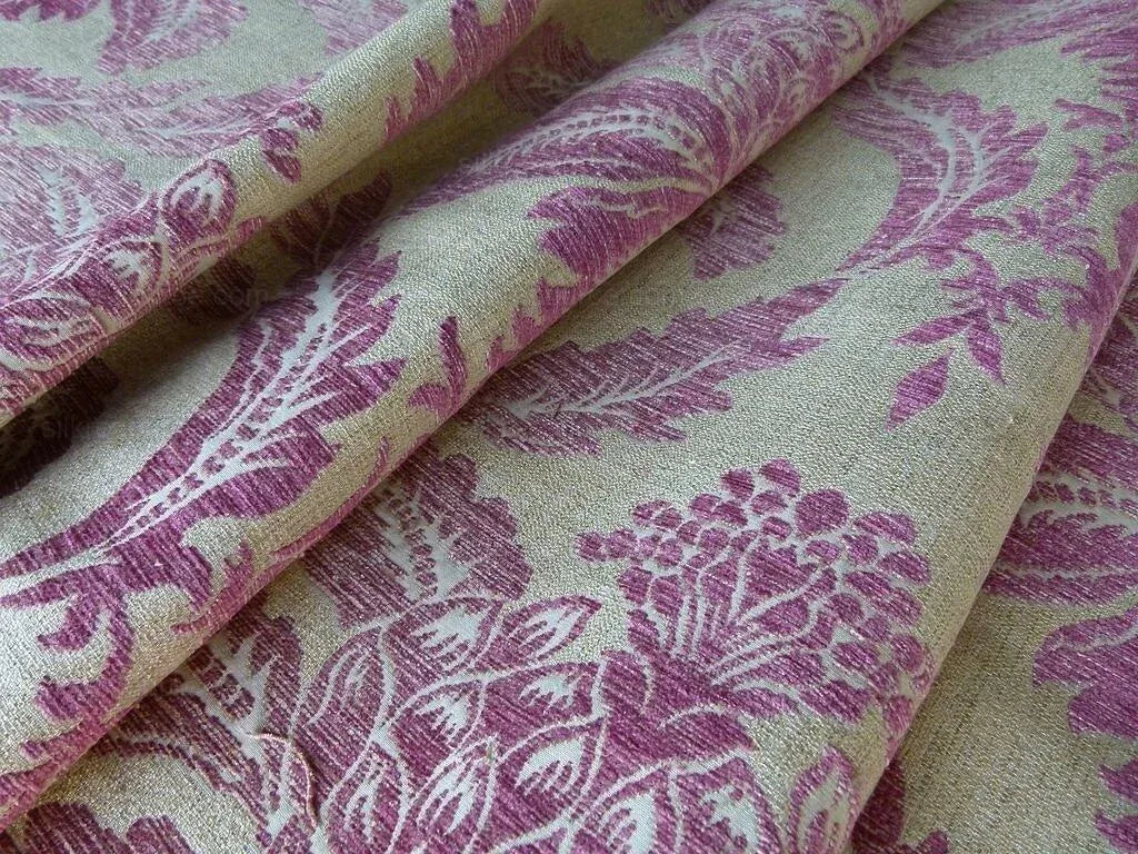 Scalamandre Trinandot Strawberry Pink Renaissance Damask Super Heavy! Tapestry MSRP USD 204/y