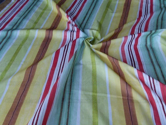 Scalamandre Grey Watkins Lady Slippers Stripe Multi Pink Green Yellow Print MSRP USD 236/yard