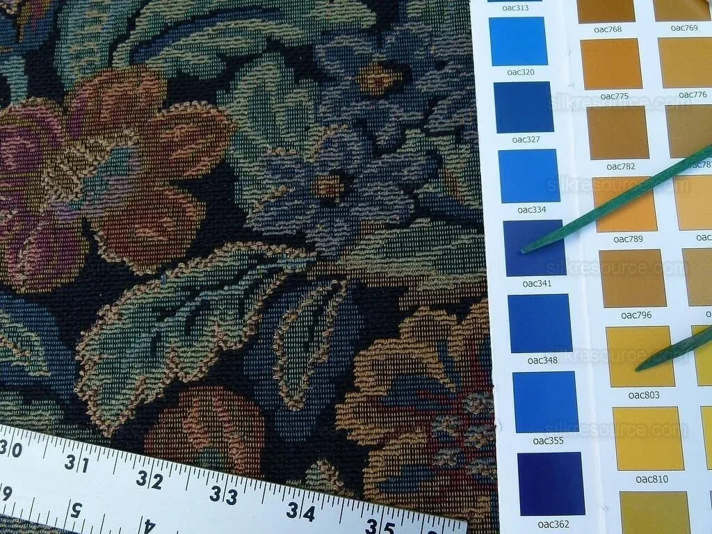 Scalamandre Belleroy Multi/black Old World Weavers Flora Tapestry from France Wild Flower MSRP USD392