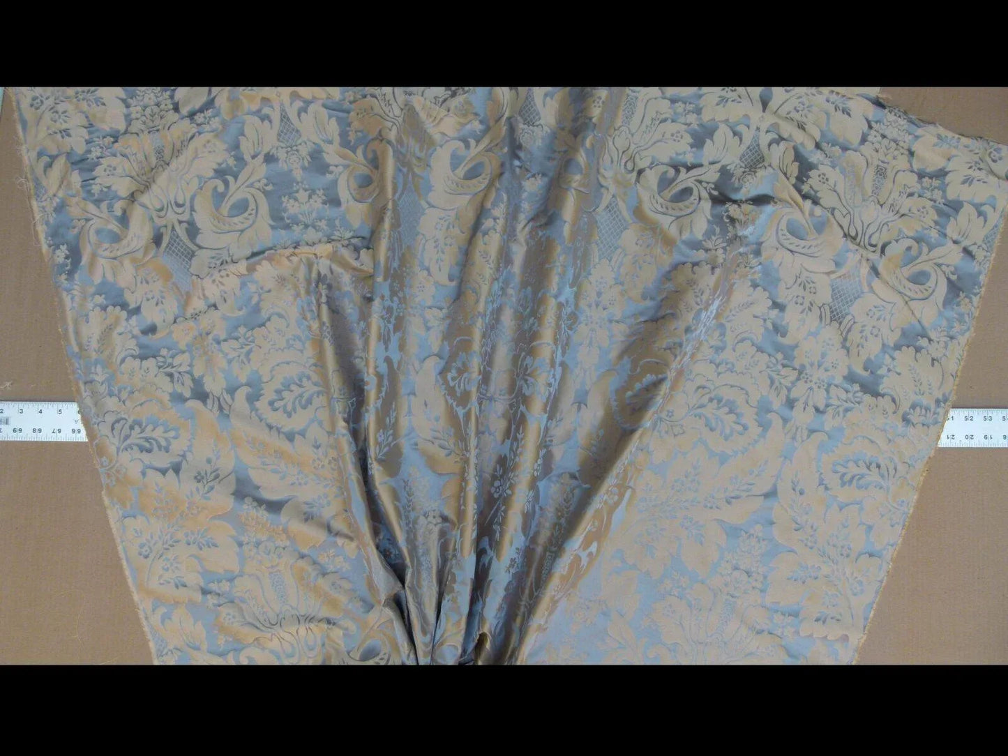 1y Kravet Couture Limoges 100% Silk Damask Cerulean Blue MSRP USD 264