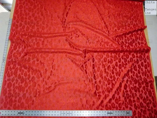 Chita Tangerine From Scalamandre Silky & Heavy Velvet Leopard Cheetah Safari MSRP USD 312/Y