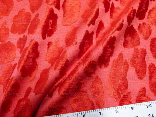 Chita Tangerine From Scalamandre Silky & Heavy Velvet Leopard Cheetah Safari MSRP USD 312/Y