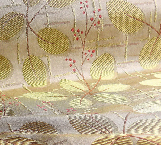 OMG...100%SILK LAMAS RED BERRY GOLD BUSH SHIMMERS!