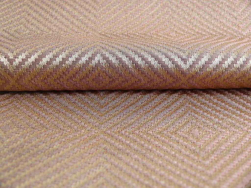 Kravet Coutour Silk Lampas Square Red & Gold 2.2y