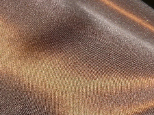 BY YD High End Designer 100% Silk Taffeta Raisin Dark Brown Frosty 56”wide T2